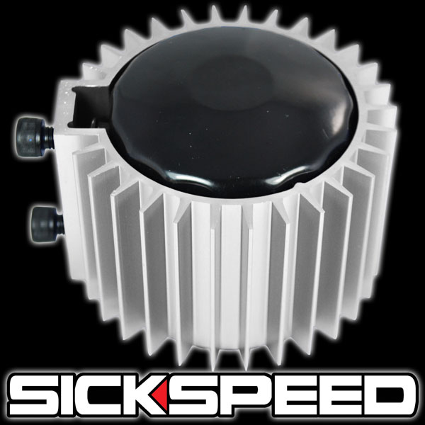 POLISHED ENGINE OIL FILTER COOLER/HEAT SINK COVER/CAP BILLET ALUMINUM