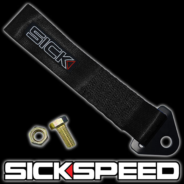 Purchase BLACK HIGH STRENGTH RACING TOW STRAP SET FOR FRONT/REAR BUMPER