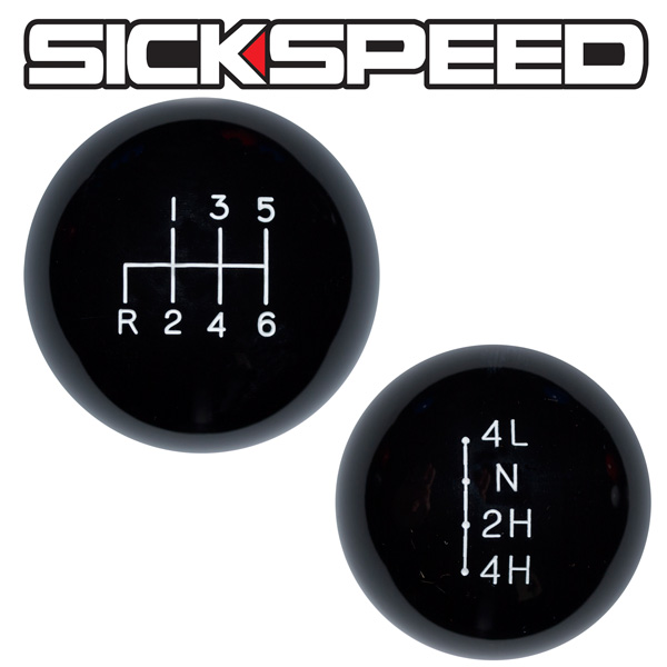 BLACK OL' SKOOL SHIFT KNOB/TRANSFER CASE SET FOR 6 SPEED DODGE RAM GEAR
