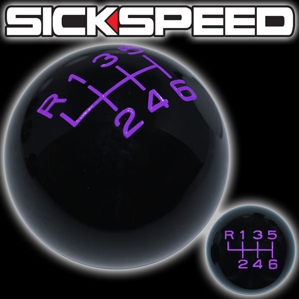 BLACK/PURPLE VINTAGE SHIFT KNOB 6 SPEED SHORT THROW SHIFTER SELECTOR