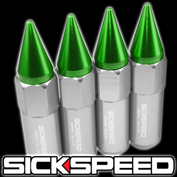 SICKSPEED 4 PC POLISHED/PINK SPIKED ALUMINUM 60MM LUG NUTS WHEELS 12X1.5 L02 SICKSPEED 4 PC POLISHED/PINK SPIKED ALUMINUM 60MM LUG NUTS WHEELS 12X1.5 L02