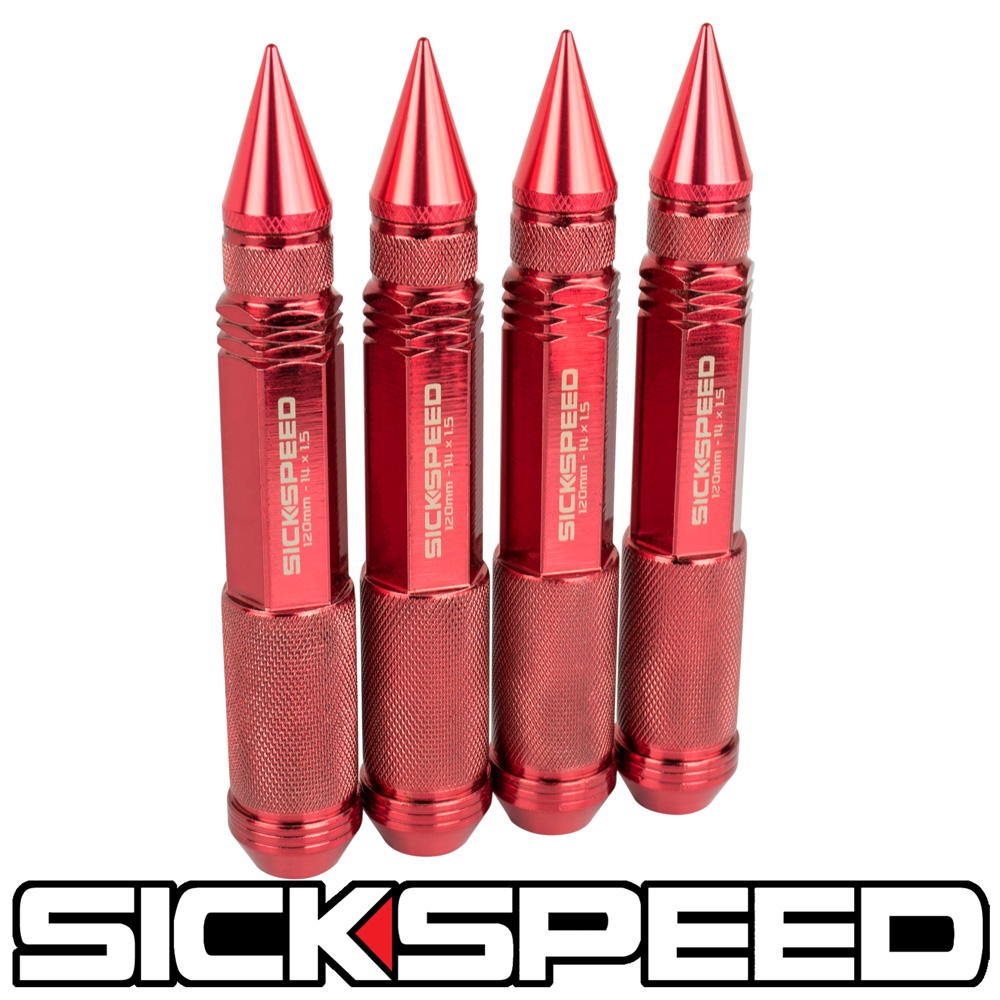 SICKSPEED 16 PC BRONZE 5 1/2" LONG SPIKED STEEL EXTENDED LUG NUTS 12X1.25 L11