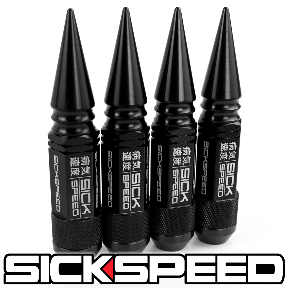 4-Piece Neo Chrome Spikes For SickSpeed Extended Tuner Lug Nuts – P6 Style