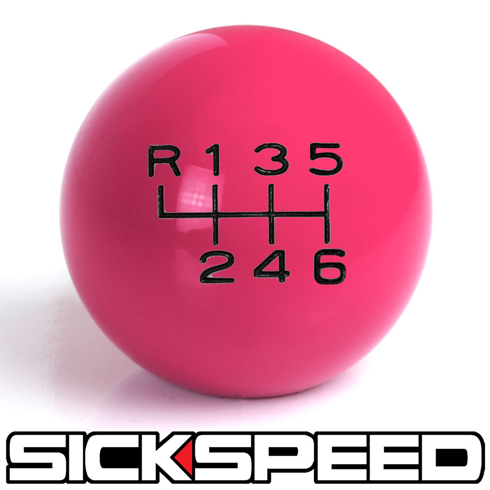 PINK/BLACK VINTAGE SHIFT KNOB 6 SPEED SHORT THROW SHIFTER SELECTOR 10X1