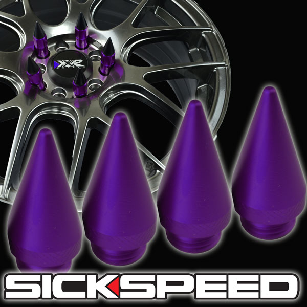 4 PC PURPLE SET OF SPIKES FOR SICKSPEED EXTENDED TUNER LUG NUTS WHEEL