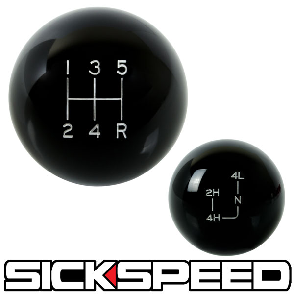 BLACK OL'SKOOL SHIFT KNOB/TRANSFER CASE SET FOR SUZUKI SAMURAI